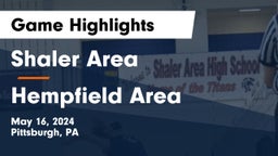 Shaler Area  vs Hempfield Area  Game Highlights - May 16, 2024