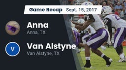 Recap: Anna  vs. Van Alstyne  2017