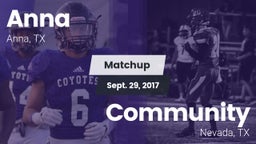 Matchup: Anna  vs. Community  2017