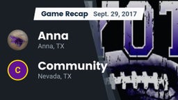 Recap: Anna  vs. Community  2017