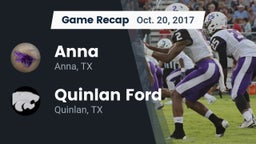 Recap: Anna  vs. Quinlan Ford  2017