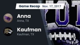 Recap: Anna  vs. Kaufman  2017