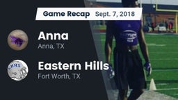Recap: Anna  vs. Eastern Hills  2018