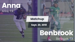 Matchup: Anna  vs. Benbrook  2018