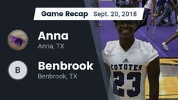 Recap: Anna  vs. Benbrook  2018