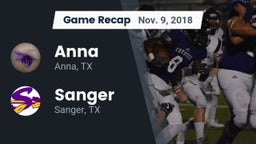 Recap: Anna  vs. Sanger  2018