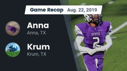 Recap: Anna  vs. Krum  2019