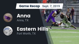 Recap: Anna  vs. Eastern Hills  2019