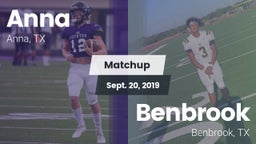 Matchup: Anna  vs. Benbrook  2019