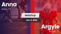 Matchup: Anna  vs. Argyle  2020