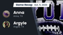 Recap: Anna  vs. Argyle  2020