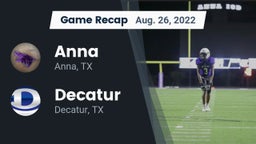 Recap: Anna  vs. Decatur  2022