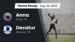 Recap: Anna  vs. Decatur  2023