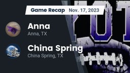 Recap: Anna  vs. China Spring  2023