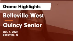 Belleville West  vs Quincy Senior  Game Highlights - Oct. 1, 2022