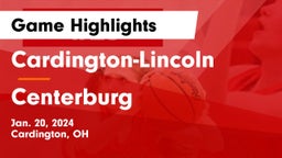 Cardington-Lincoln  vs Centerburg  Game Highlights - Jan. 20, 2024