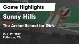 Sunny Hills  vs The Archer School for Girls Game Highlights - Oct. 22, 2022