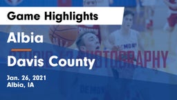 Albia  vs Davis County  Game Highlights - Jan. 26, 2021