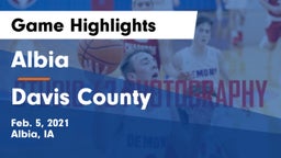 Albia  vs Davis County  Game Highlights - Feb. 5, 2021