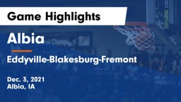 Albia  vs Eddyville-Blakesburg-Fremont Game Highlights - Dec. 3, 2021