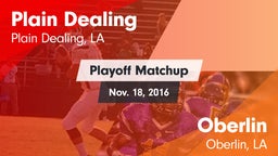 Matchup: Plain Dealing High vs. Oberlin  2016