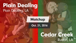 Matchup: Plain Dealing High vs. Cedar Creek  2016