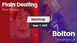 Matchup: Plain Dealing High vs. Bolton  2018