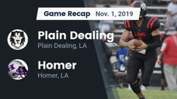 Recap: Plain Dealing  vs. Homer  2019