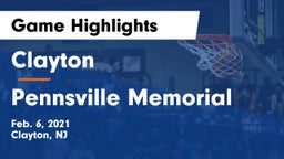 Clayton  vs Pennsville Memorial  Game Highlights - Feb. 6, 2021