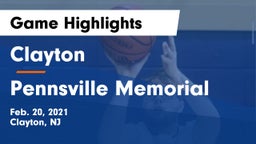 Clayton  vs Pennsville Memorial  Game Highlights - Feb. 20, 2021