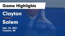 Clayton  vs Salem  Game Highlights - Feb. 23, 2021