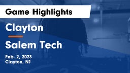 Clayton  vs Salem Tech Game Highlights - Feb. 2, 2023