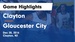Clayton  vs Gloucester City  Game Highlights - Dec 20, 2016
