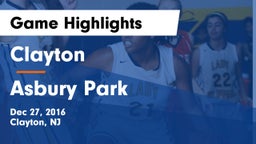Clayton  vs Asbury Park  Game Highlights - Dec 27, 2016