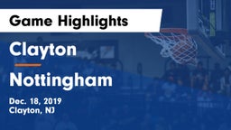 Clayton  vs Nottingham Game Highlights - Dec. 18, 2019