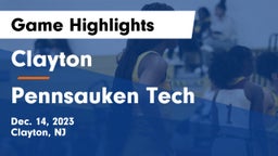 Clayton  vs Pennsauken Tech Game Highlights - Dec. 14, 2023
