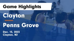 Clayton  vs Penns Grove  Game Highlights - Dec. 15, 2023