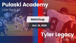 Matchup: Pulaski Academy vs. Tyler Legacy  2020