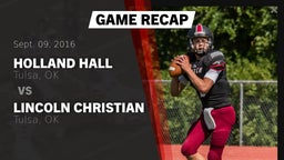Recap: Holland Hall  vs. Lincoln Christian  2016