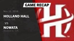 Recap: Holland Hall  vs. Nowata  2016