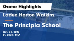 Ladue Horton Watkins  vs The Principia School Game Highlights - Oct. 31, 2020