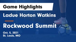 Ladue Horton Watkins  vs Rockwood Summit  Game Highlights - Oct. 5, 2021