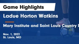 Ladue Horton Watkins  vs Mary Institute and Saint Louis Country Day School Game Highlights - Nov. 1, 2022