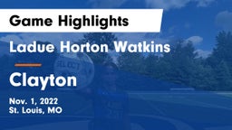 Ladue Horton Watkins  vs Clayton  Game Highlights - Nov. 1, 2022