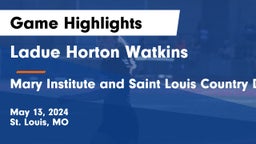 Ladue Horton Watkins  vs Mary Institute and Saint Louis Country Day School Game Highlights - May 13, 2024
