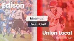Matchup: Edison  vs. Union Local  2017