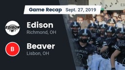 Recap: Edison  vs. Beaver  2019