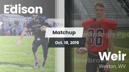 Matchup: Edison  vs. Weir  2019