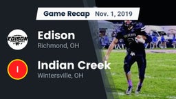 Recap: Edison  vs. Indian Creek  2019