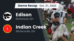 Recap: Edison  vs. Indian Creek  2020